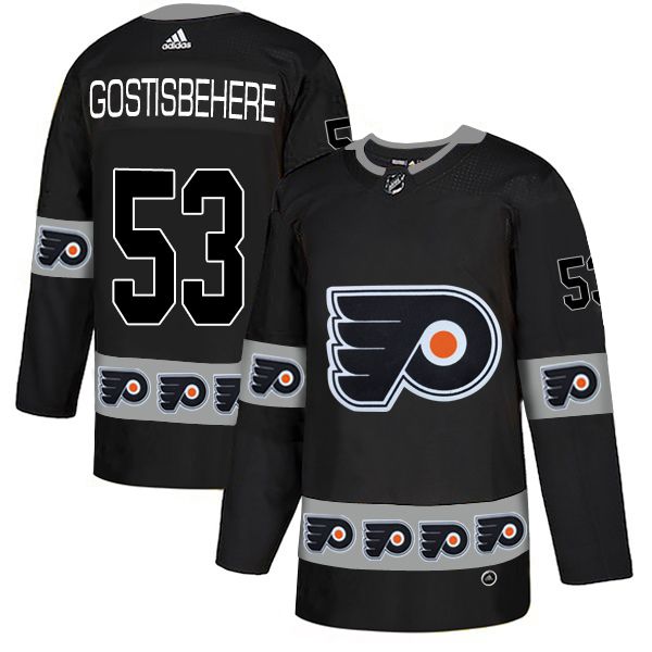 Men Philadelphia Flyers #53 Gostisbehere Black Adidas Fashion NHL Jersey